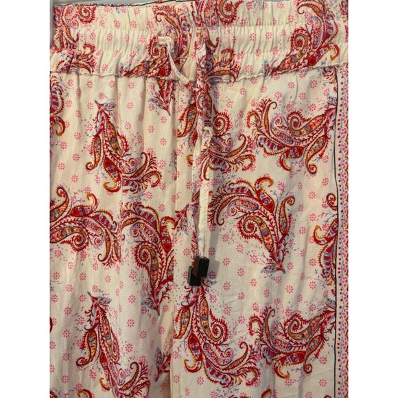 Bohemian Lucy & Laurel Size Large Paisley Print‎ Pants With Elastic Waist - Picture 4 of 8